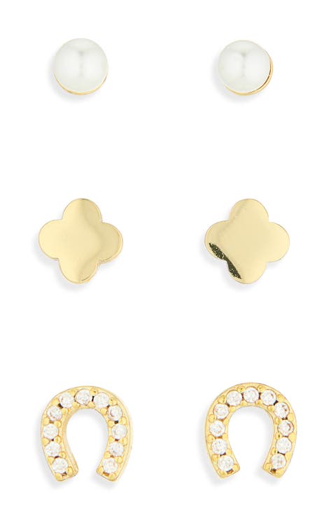 Luck Set of 3 Stud Earrings
