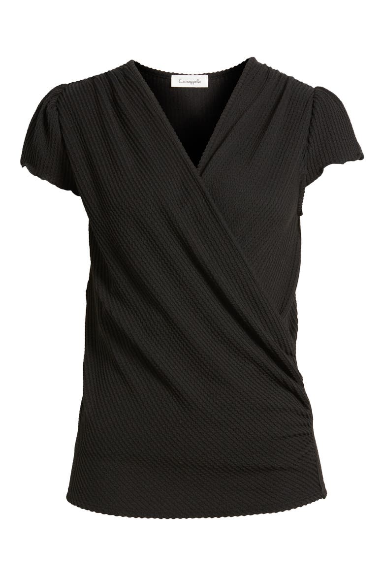 Texture Wrap Front Top, Alternate, color, BLACK