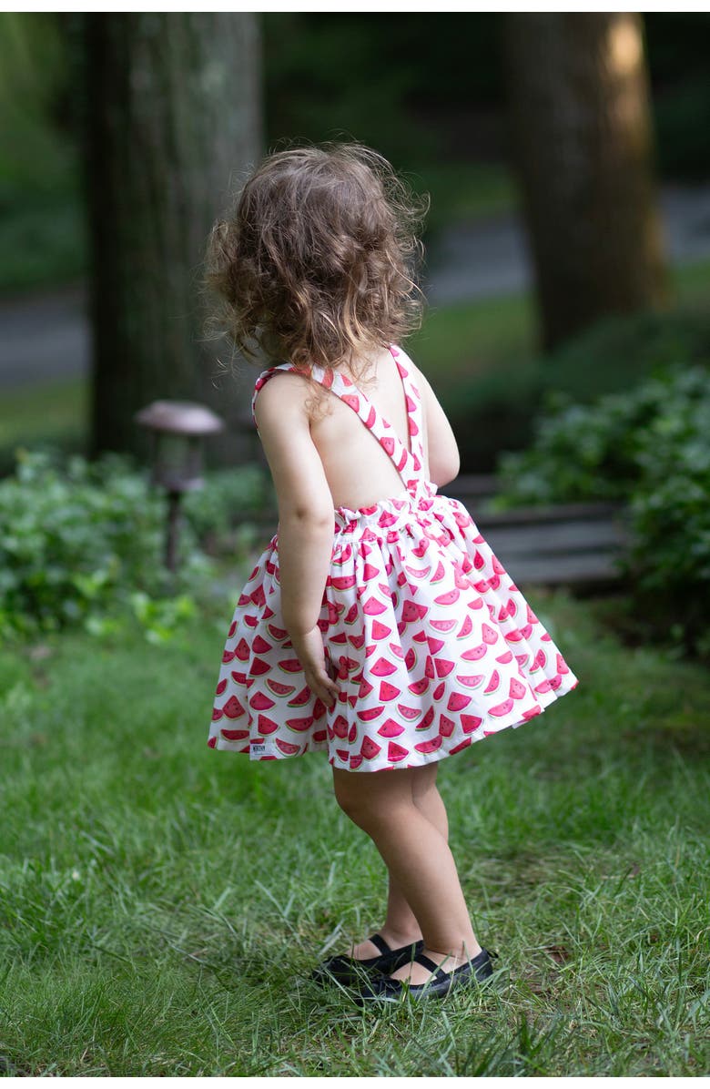 WORTHY THREADS Girls Pinafore Dress, Alternate, color, Watermelons