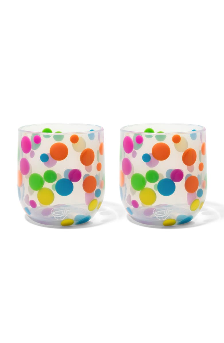 Silipint Stemless Wine Glasses 12Oz 4 Pk, Alternate, color, Multicolored