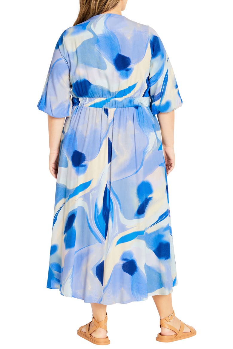 The Swirl Tie Front Midi Dress, Alternate, color, PRINT
