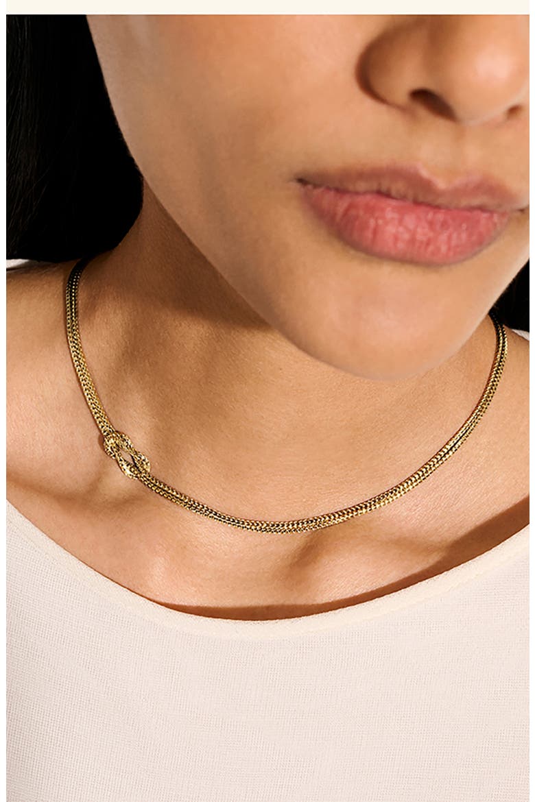 Love Knot 14K Gold Necklace, Alternate, color, GOLD