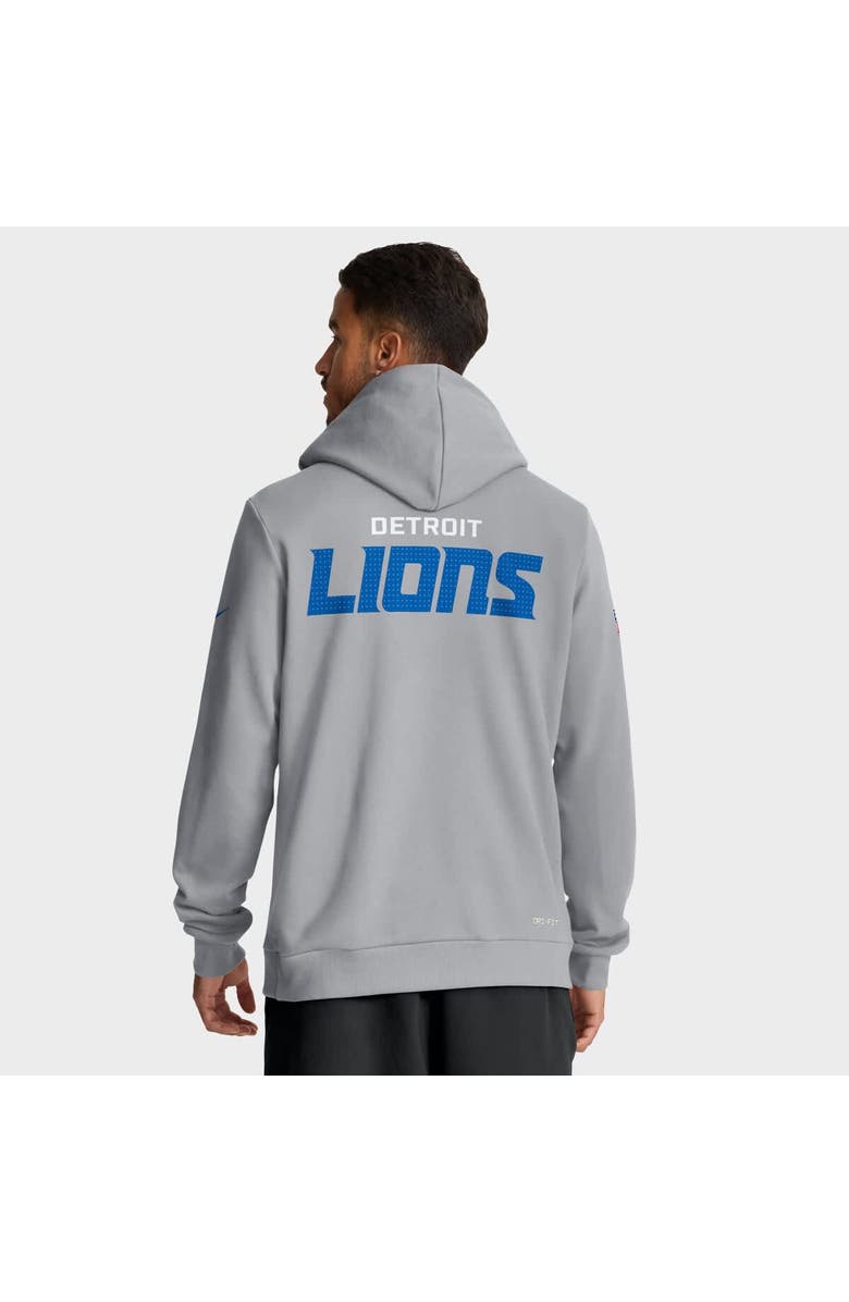 Nike Men's Nike Gray Detroit Lions Sideline Standard Issue Initial Home Dri-FIT Hoodie, Alternate, color, Gray