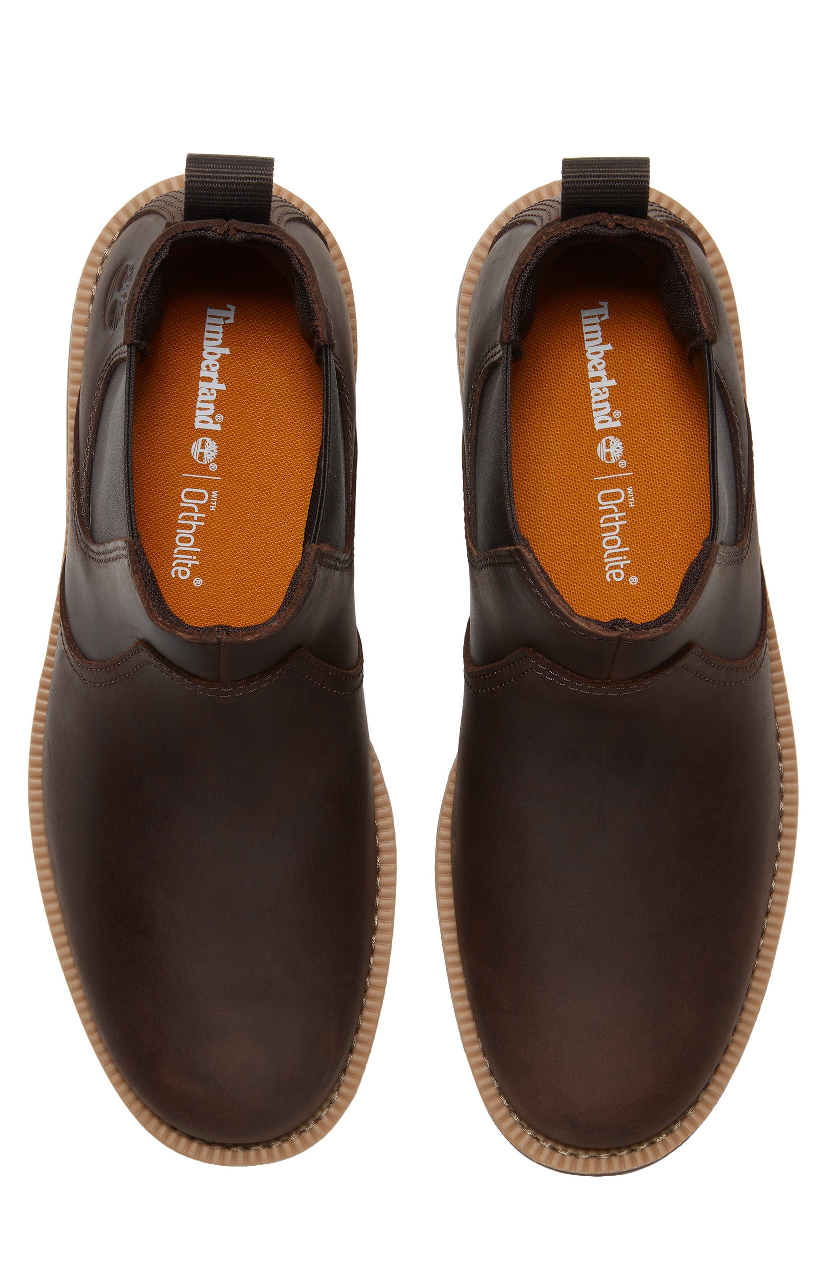 Britton Falls Waterproof Chelsea Boot, Alternate, color, DARK BROWN FULL GRAIN
