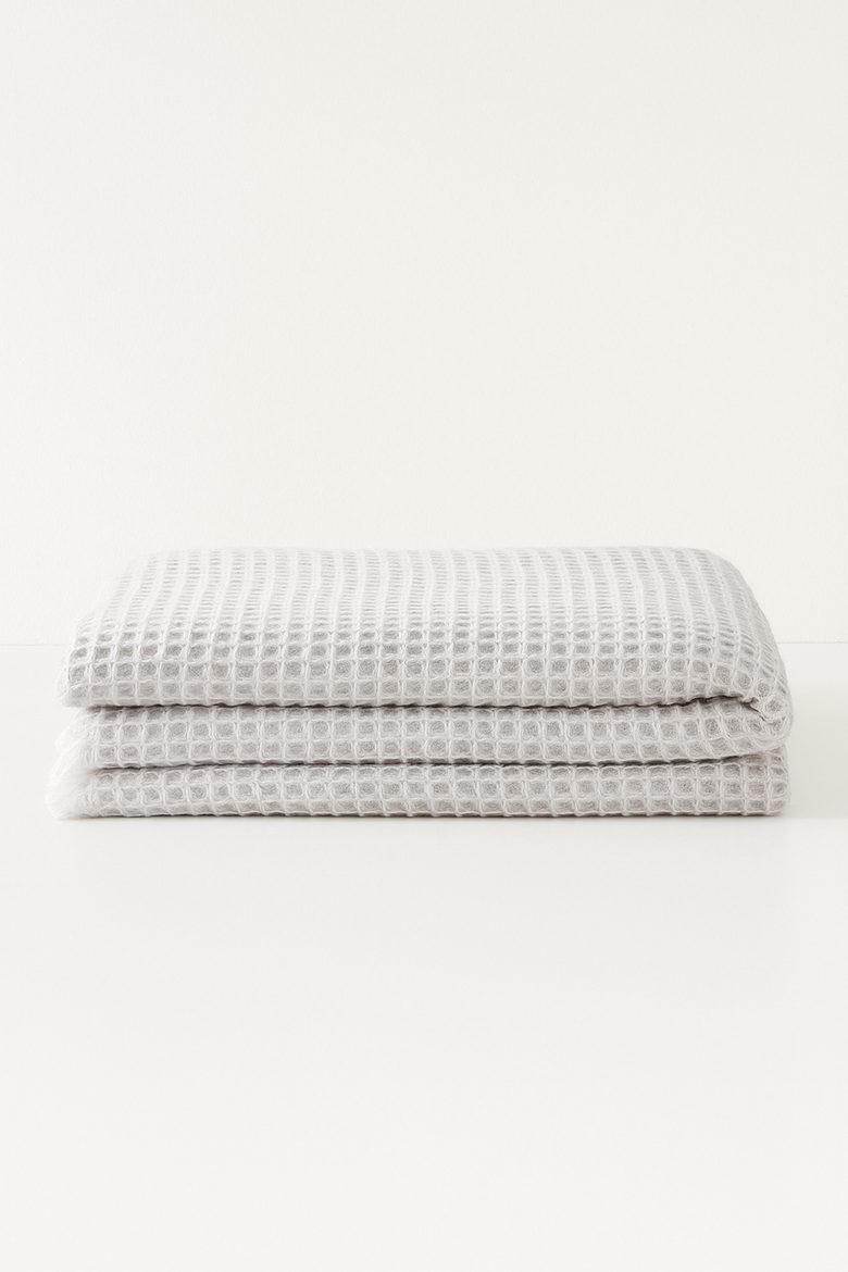 Turkish Cotton Waffle Throw, Alternate, color, Soft Grey