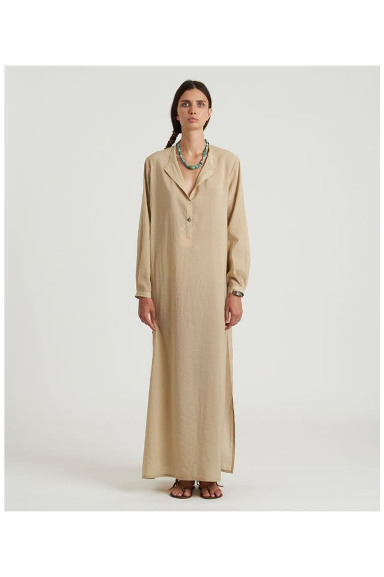 Valery Cotton Muslin Kaftan Dress, Alternate, color, Ecru