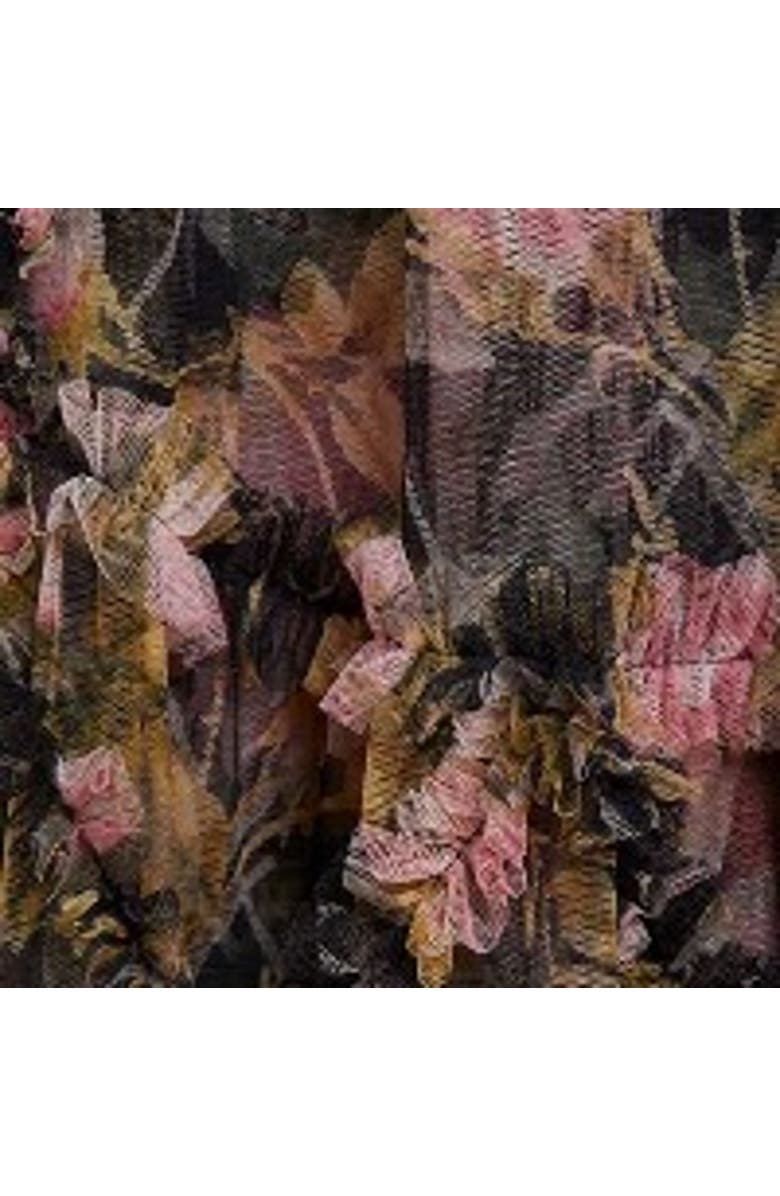 Needle & Thread English Rose Diamond Ruffle Gown, Alternate, color, Graphite