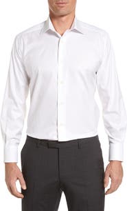 David Donahue Regular Fit Superfine Twill Dress Shirt