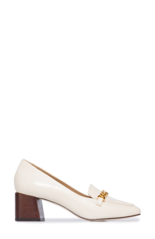 Bernardo Footwear Avery Heeled Chain Loafer In White