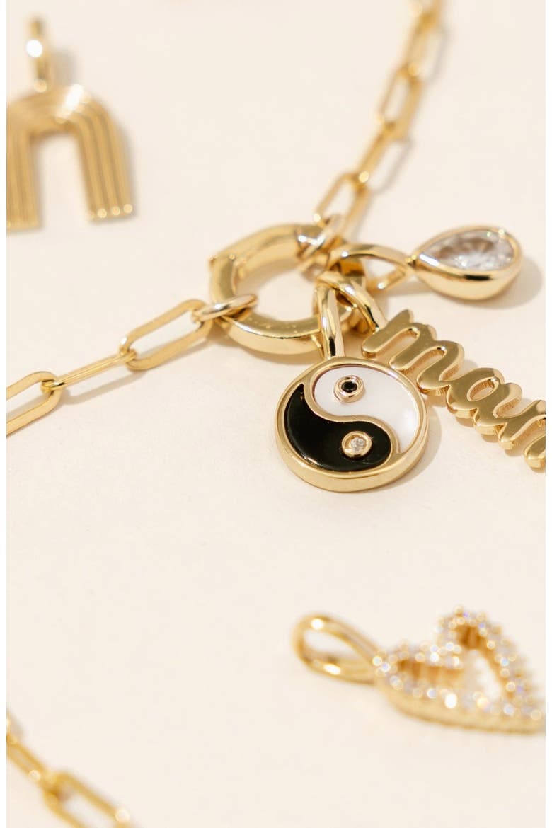 Jude Charm Bracelet with Link Lock, Alternate, color, Gold Filled