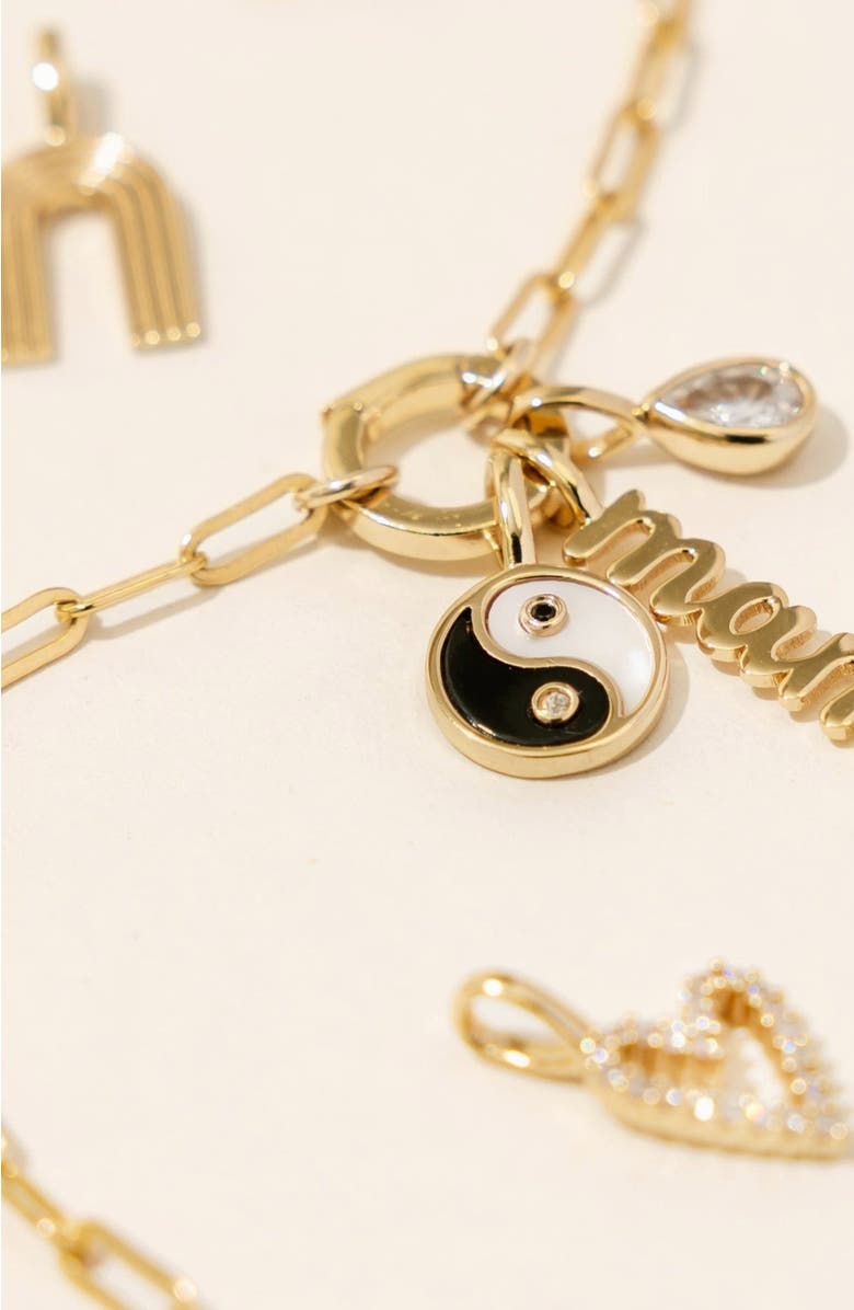 MADE BY MARY Jude Charm Bracelet with Link Lock, Alternate, color, Gold Filled
