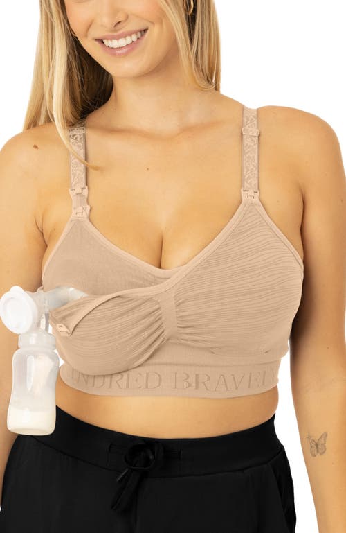 Kindred Bravely Busty Sublime Hands-free Pumping & Nursing Bra In Neutral