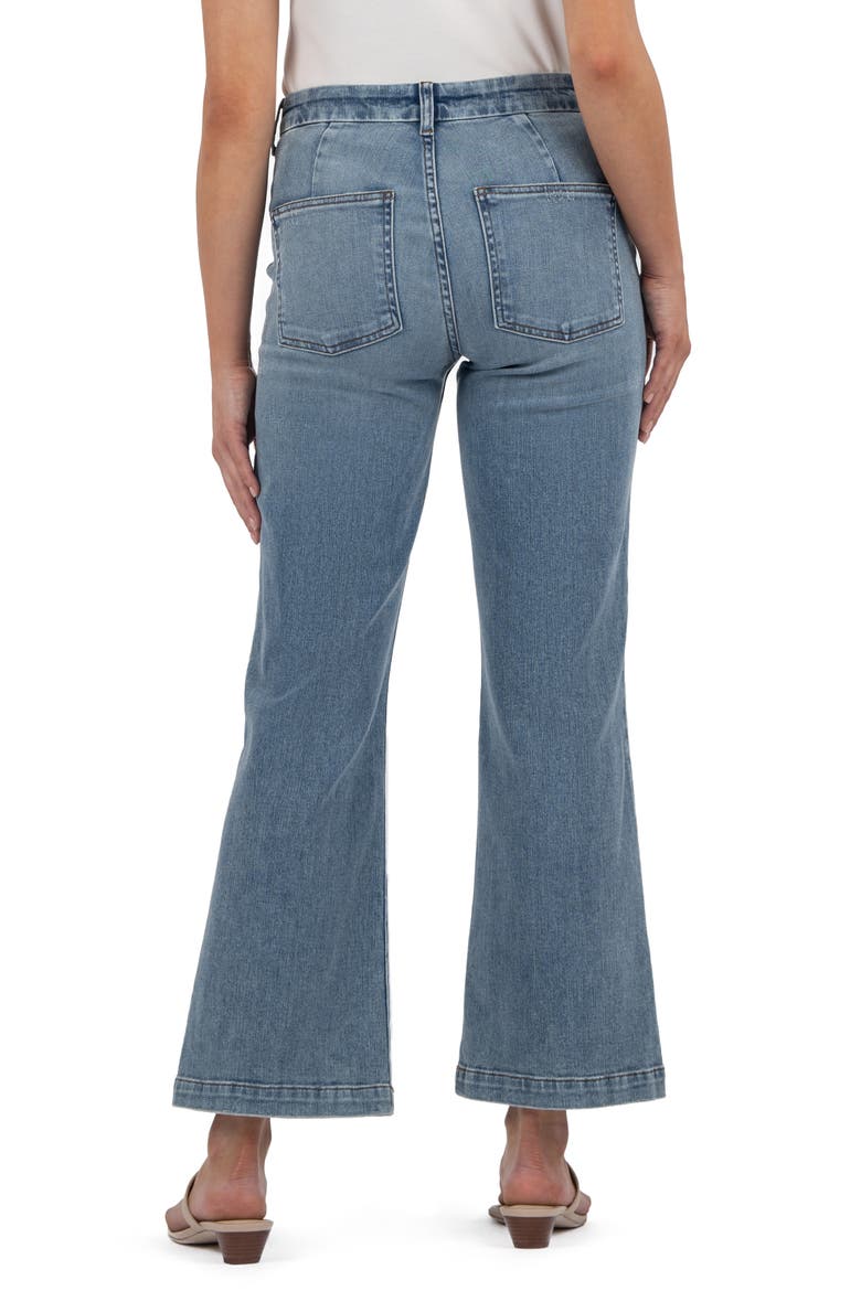 Kelsey Raw Hem Ankle Flare Jeans, Alternate, color, WEALTH