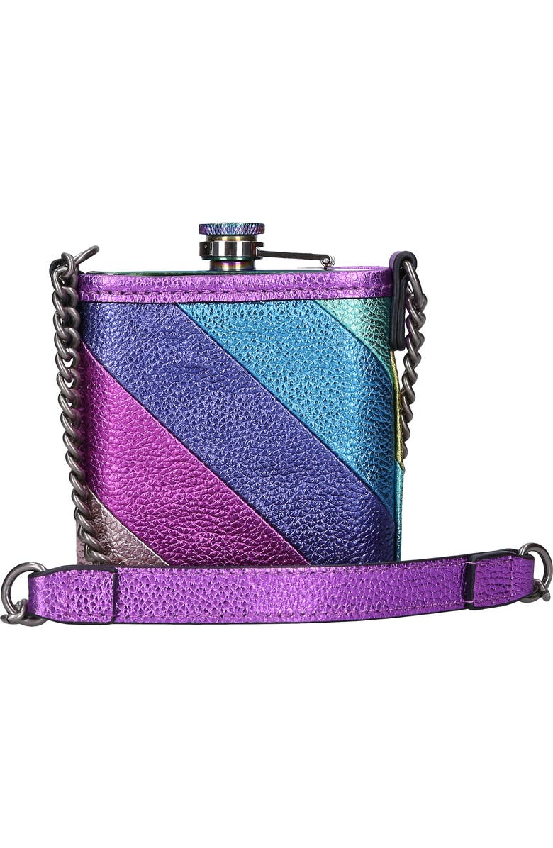 Kurt Geiger London Kensington Metallic Leather Flask, Alternate, color,