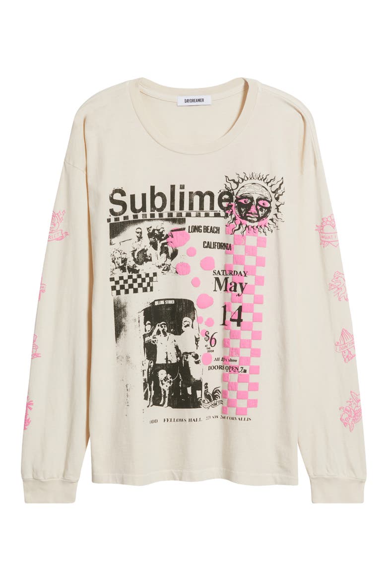 Sublime Long Sleeve Graphic T-Shirt, Alternate, color, DIRTY WHITE