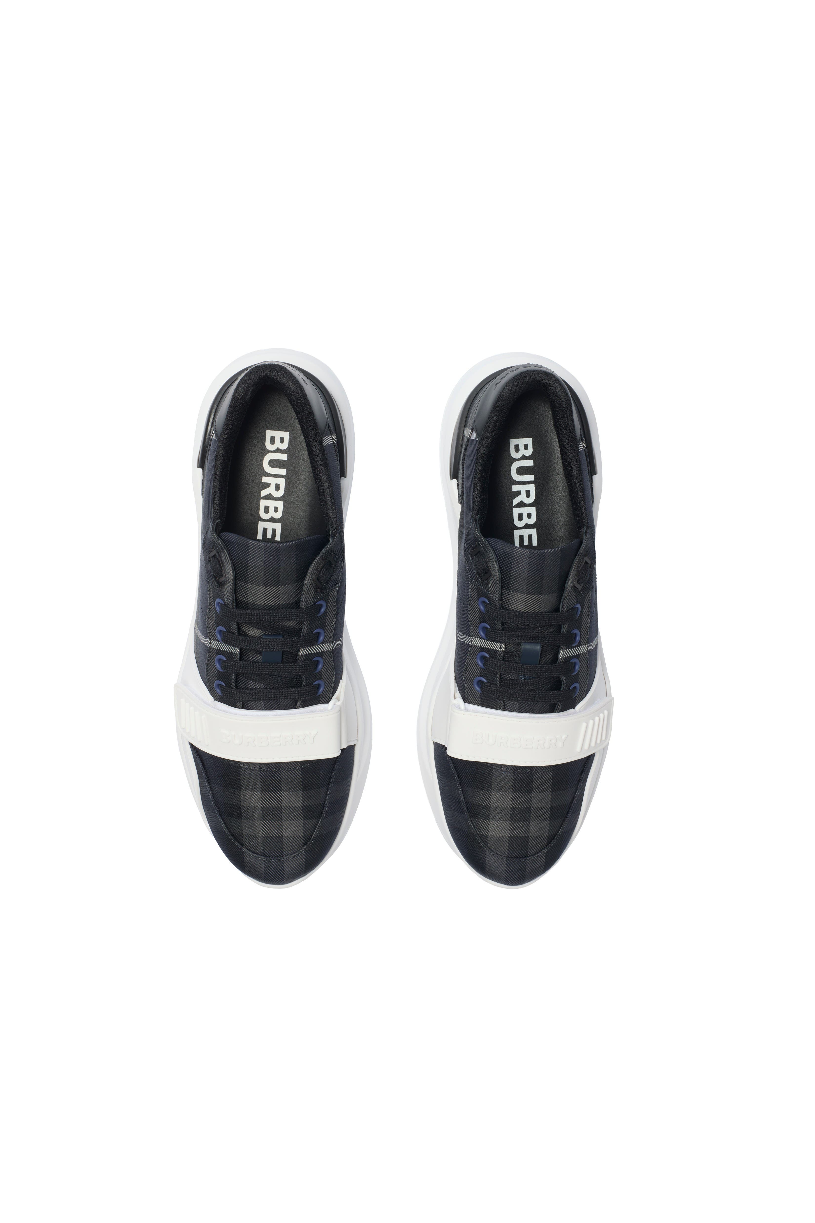 Burberry Check Sneakers, Alternate, color, Storm Blue