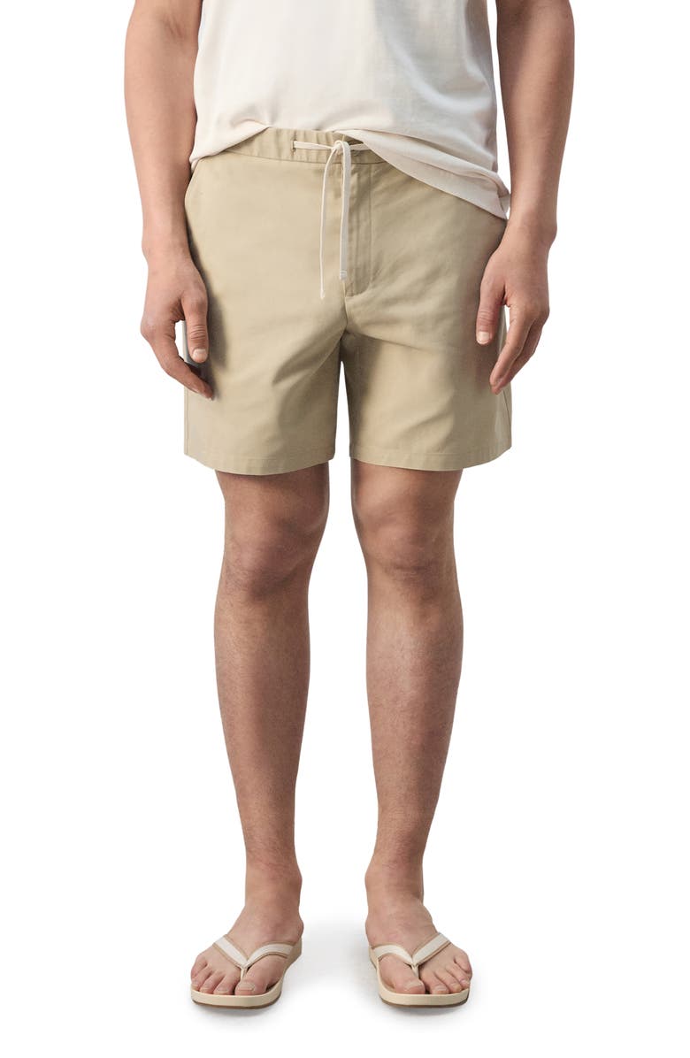 MANGO Drawstring Shorts, Main, color, Beige
