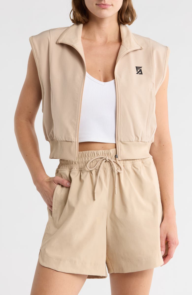 Faith Connexion Full Zip Vest, Main, color, Doeskin