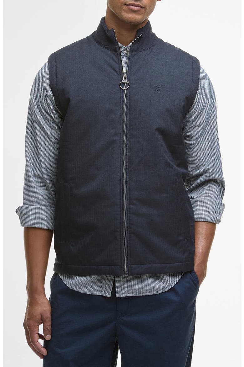 Dryburn Mixed Media Vest, Main, color, NAVY