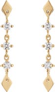 EDEN PRESLEY Long Shine Diamond Linear Drop Earrings