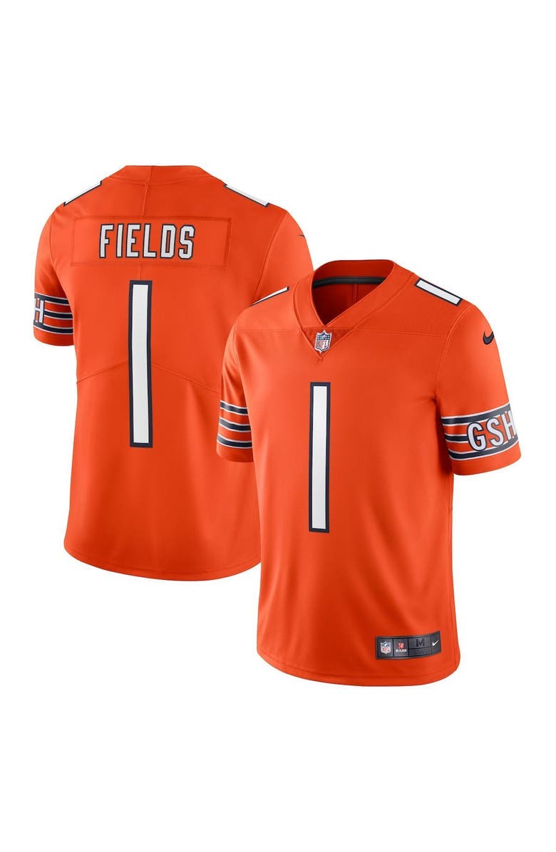 Nike Men's Nike Justin Fields Orange Chicago Bears Alternate Vapor Limited Jersey, Main, color,