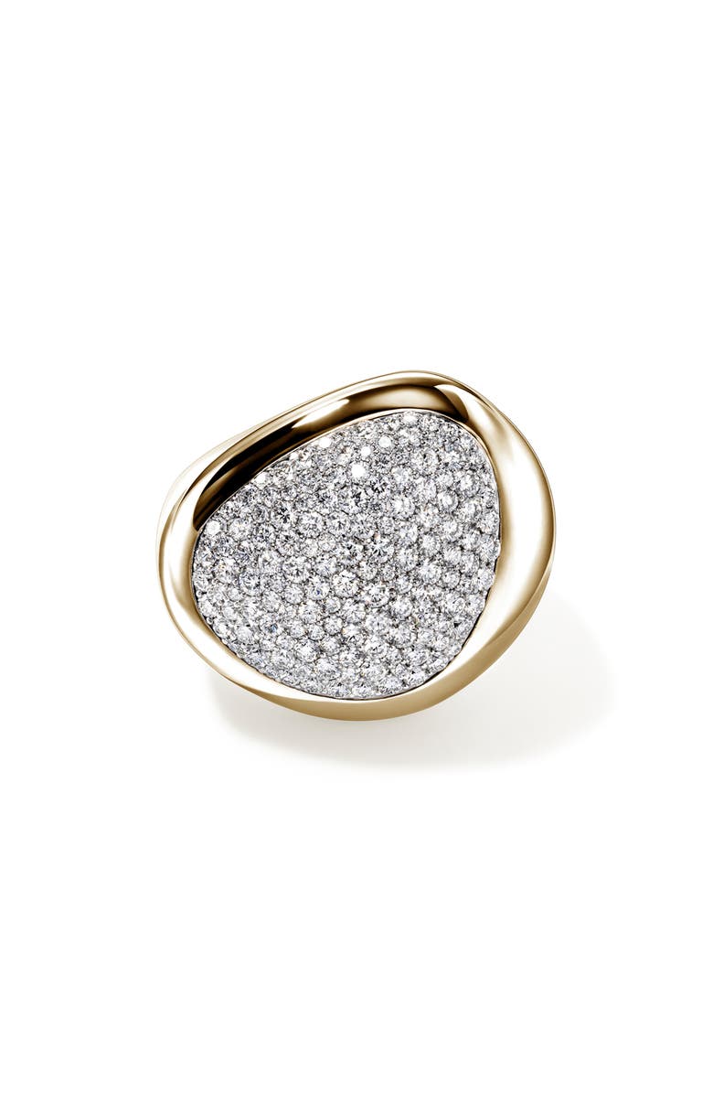 John Hardy Pebble Ring, Gold, Diamonds, Alternate, color, 