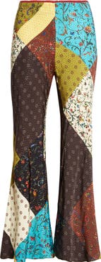 Siedrés Jeslynn Patchwork Print Flare Pants