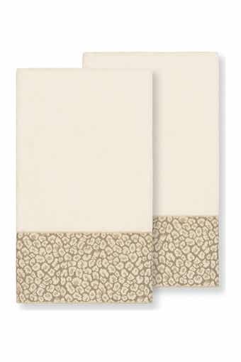 Linum Home Textiles Spots Embellished Bath Towel - Set of 2 - Cream