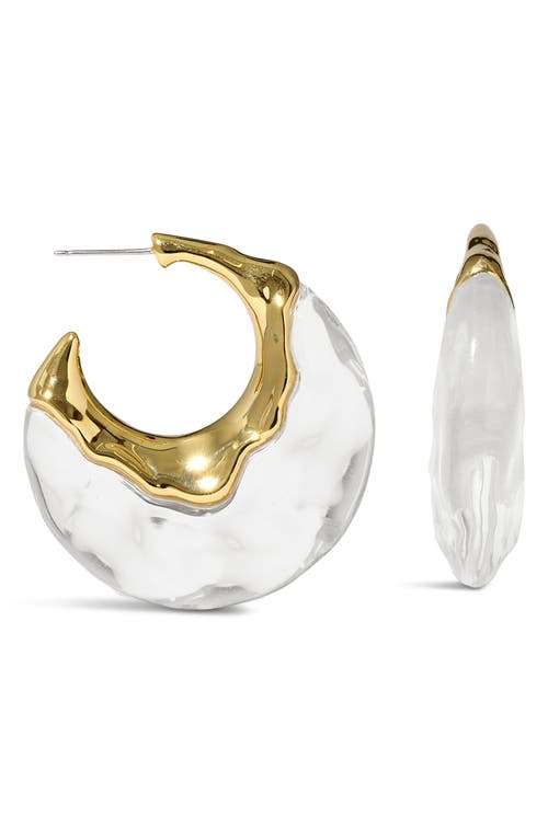 Alexis Bittar Liquid Lucite Puffy Hoop Earrings In No Color