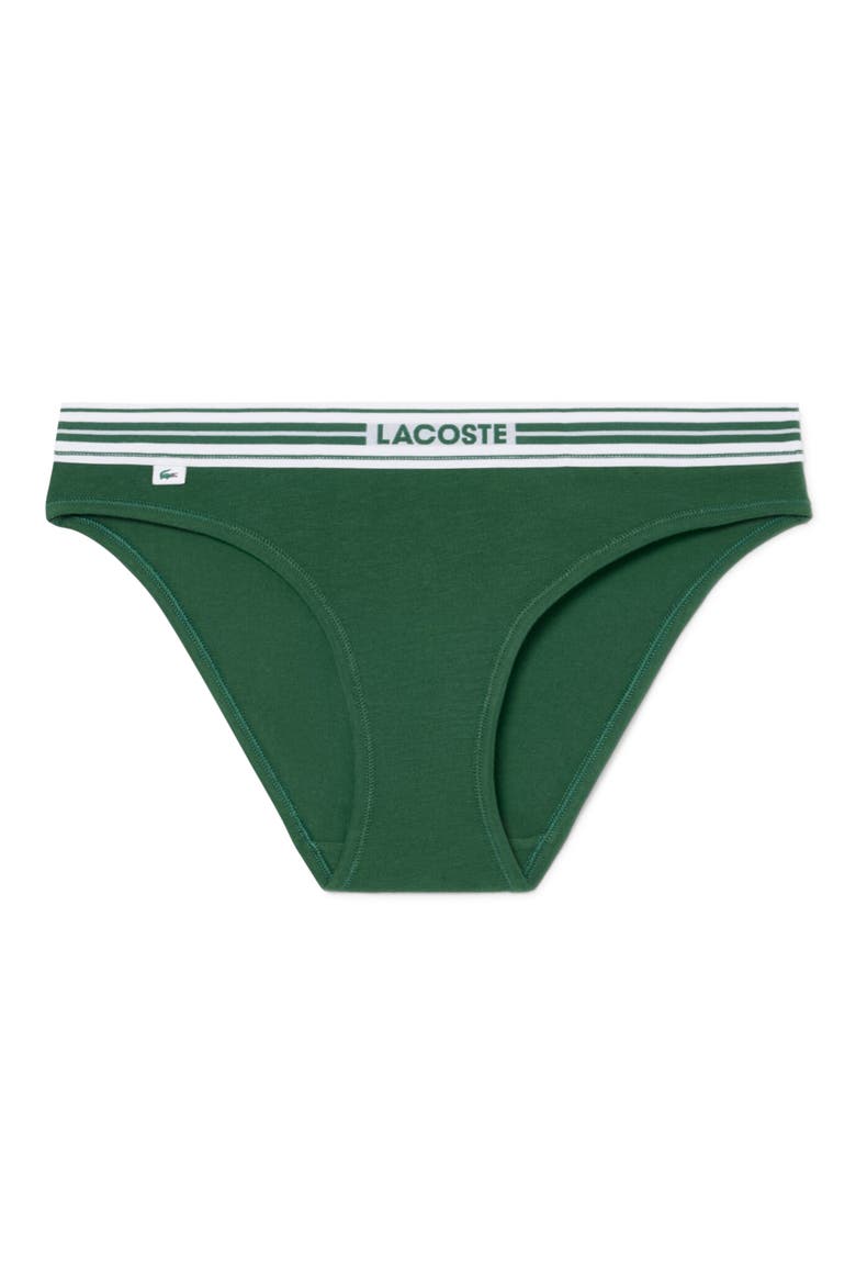 Stretch Cotton Bikini Briefs, Main, color, GREEN
