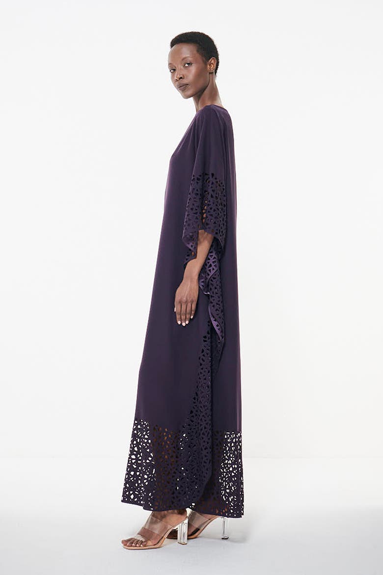 Laser Cut Kaftan, Alternate, color, Dark Purple