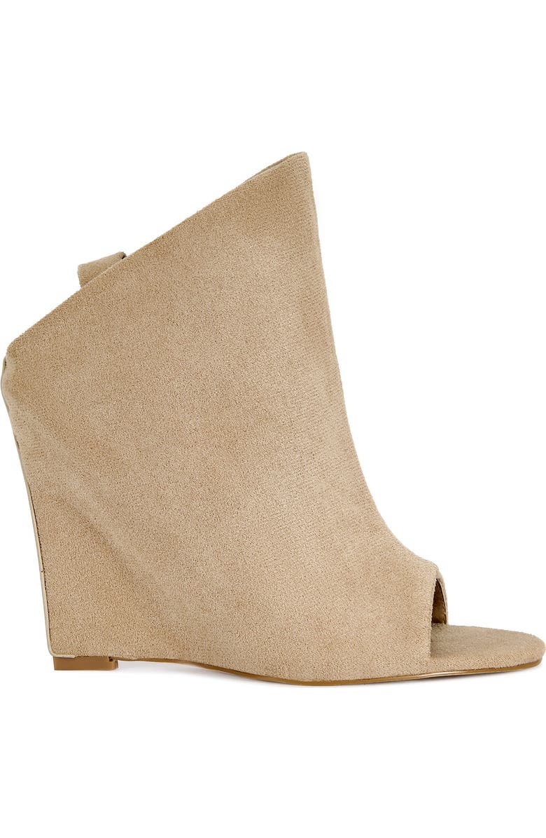 AZALEA WANG Novis Wedge Bootie, Main, color, Beige