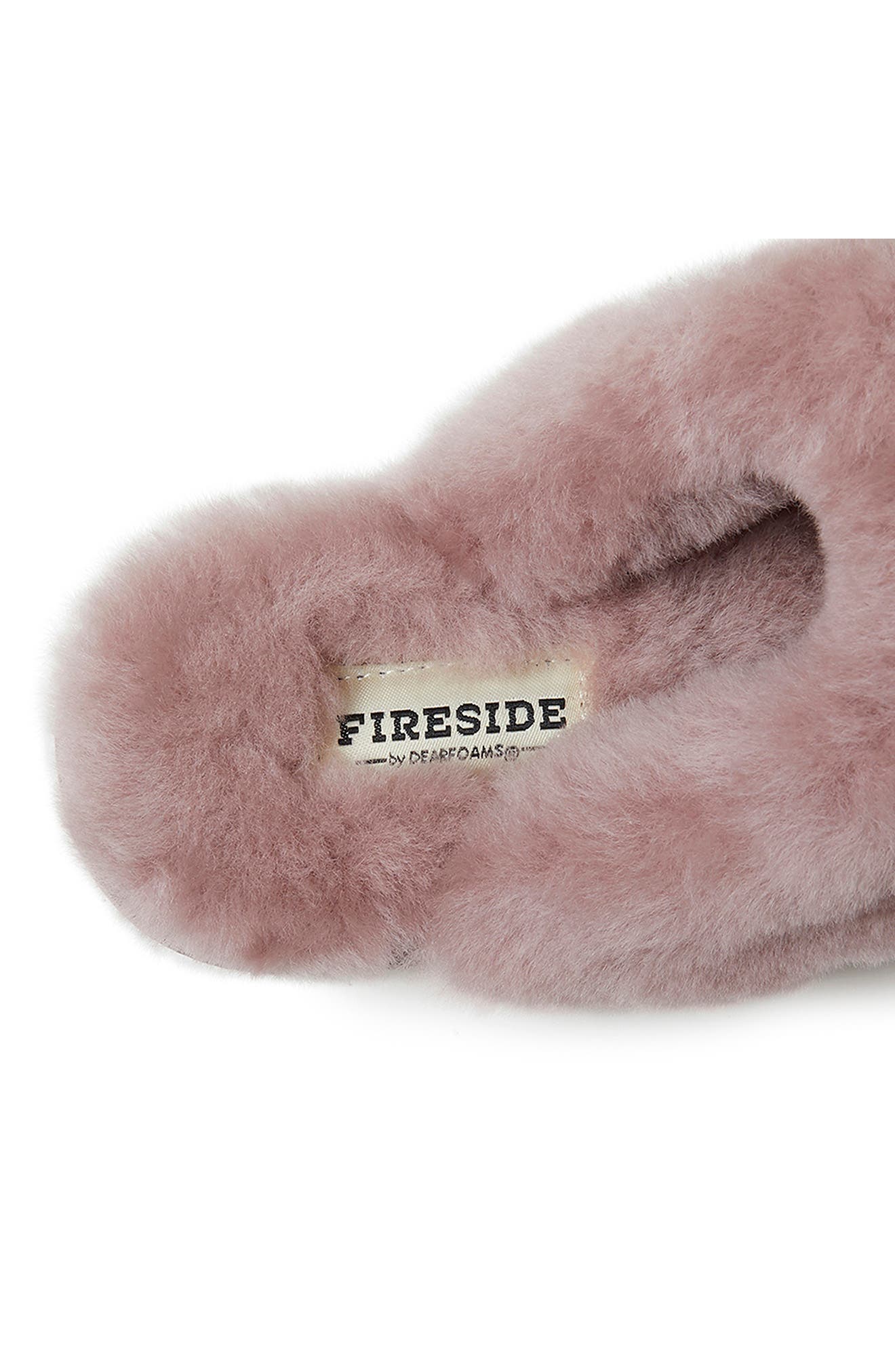 Fireside Sydney Genuine Shearling Scuff Slipper, Alternate, color, DUSTY PINK