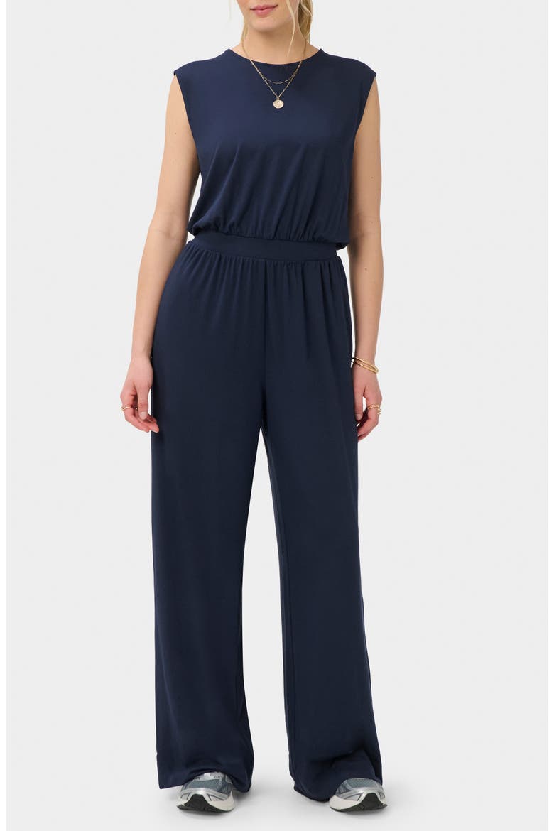 Grown-On Sleeve Jumpsuit, Main, color, NAVY BLUE