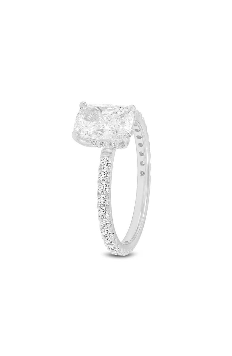 LuvMyJewelry Melina 14K White Gold Cushion Lab Grown Diamond Engagement Ring - 2.0 Ct, Alternate, color, 14K White Gold