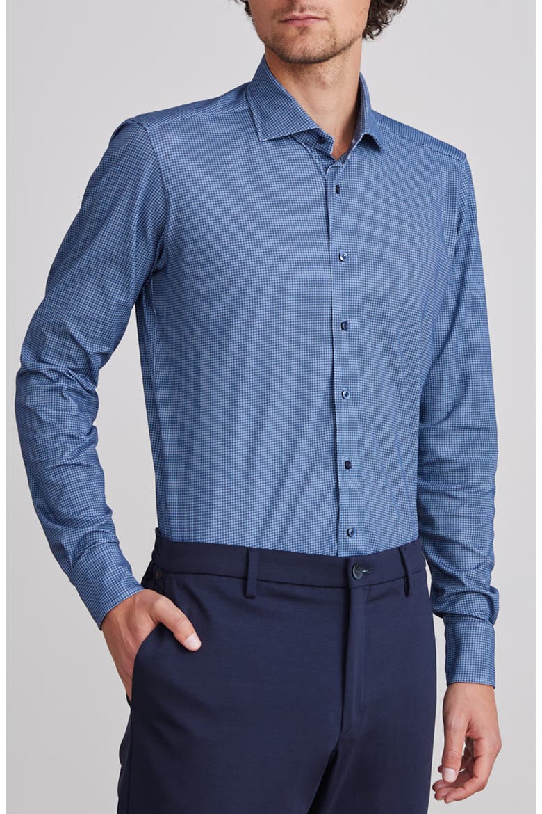 MODERN 4 FLEX STRETCH KNIT SHI, Main, color, DARK BLUE