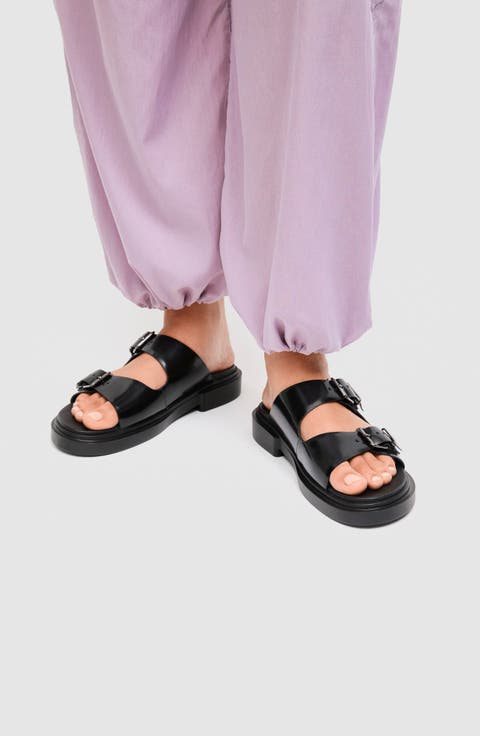 Metropole Seoul Leather Slide Sandal
