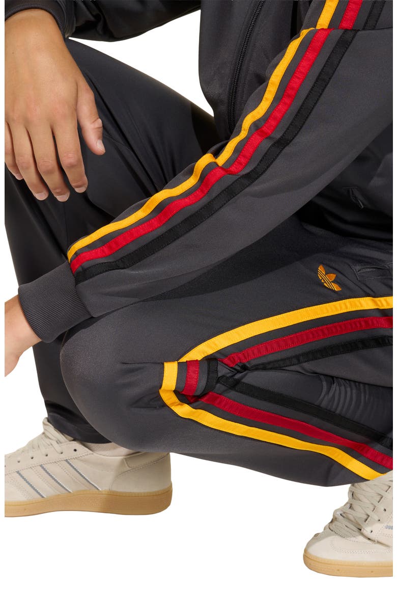 Kids' Firebird Recycled Polyester Track Pants, Alternate, color, UTILITY BLACK/ COLLEGIATE GOLD