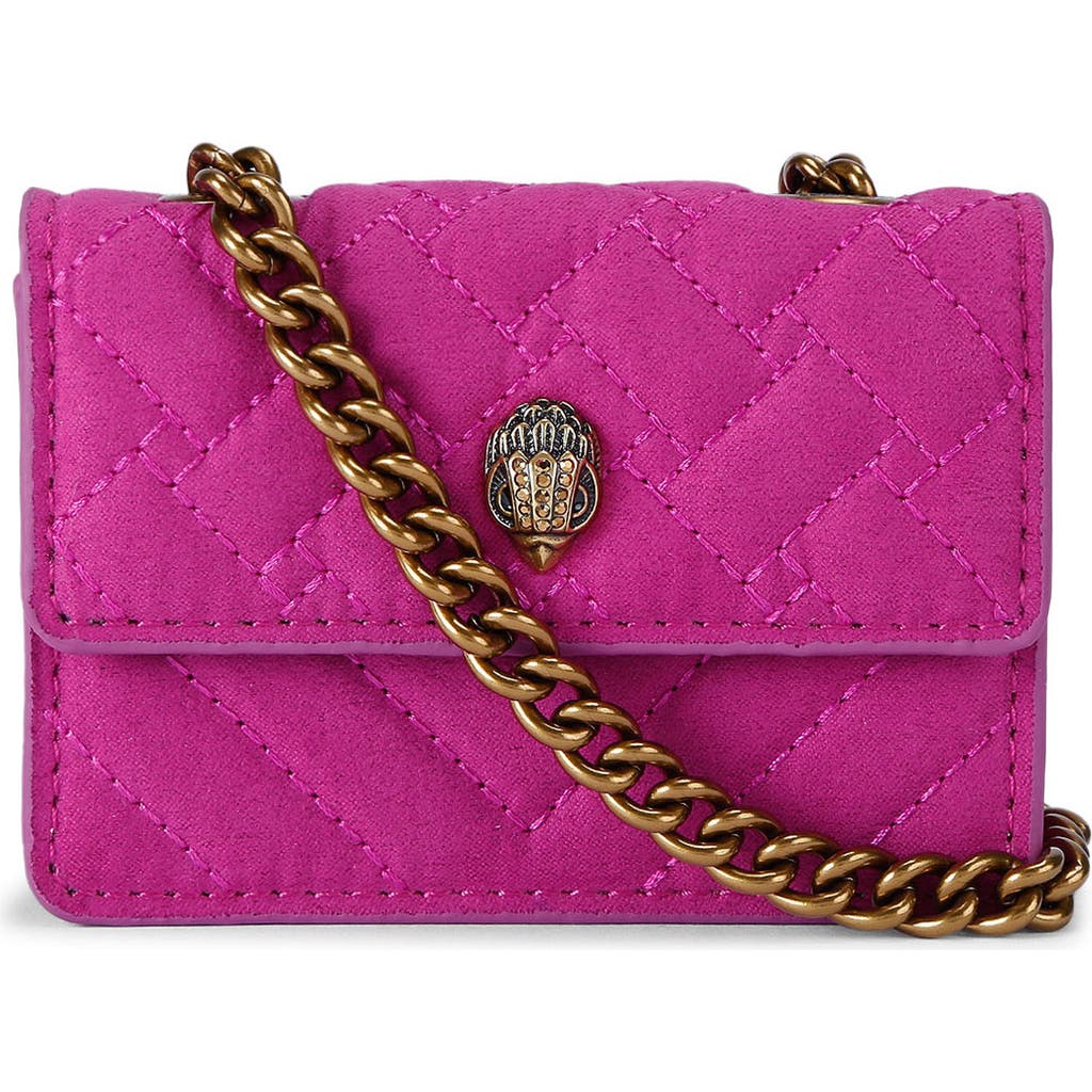 Kurt Geiger London Micro Kensington Quilted Convertible Crossbody Bag In Pink