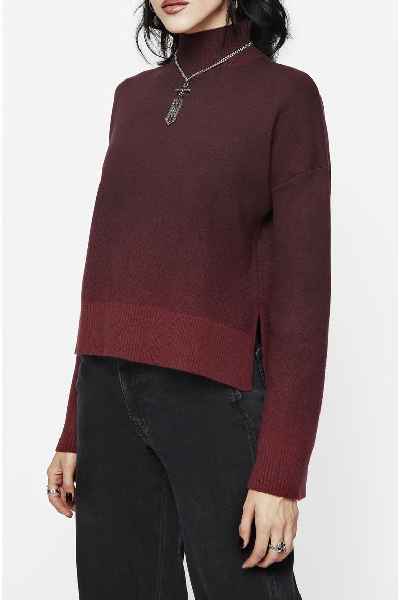 Nightjar Ombre Knit Sweater, Alternate, color, Red