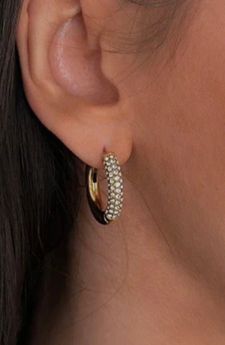 CUFFED Brigid Pavé Hoops, Alternate, color, Gold