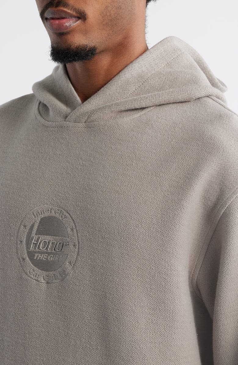 HONOR THE GIFT Race Herringbone Hoodie, Alternate, color, Stone