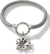John Hardy Classic Chain Floral Pendant Rope Bracelet