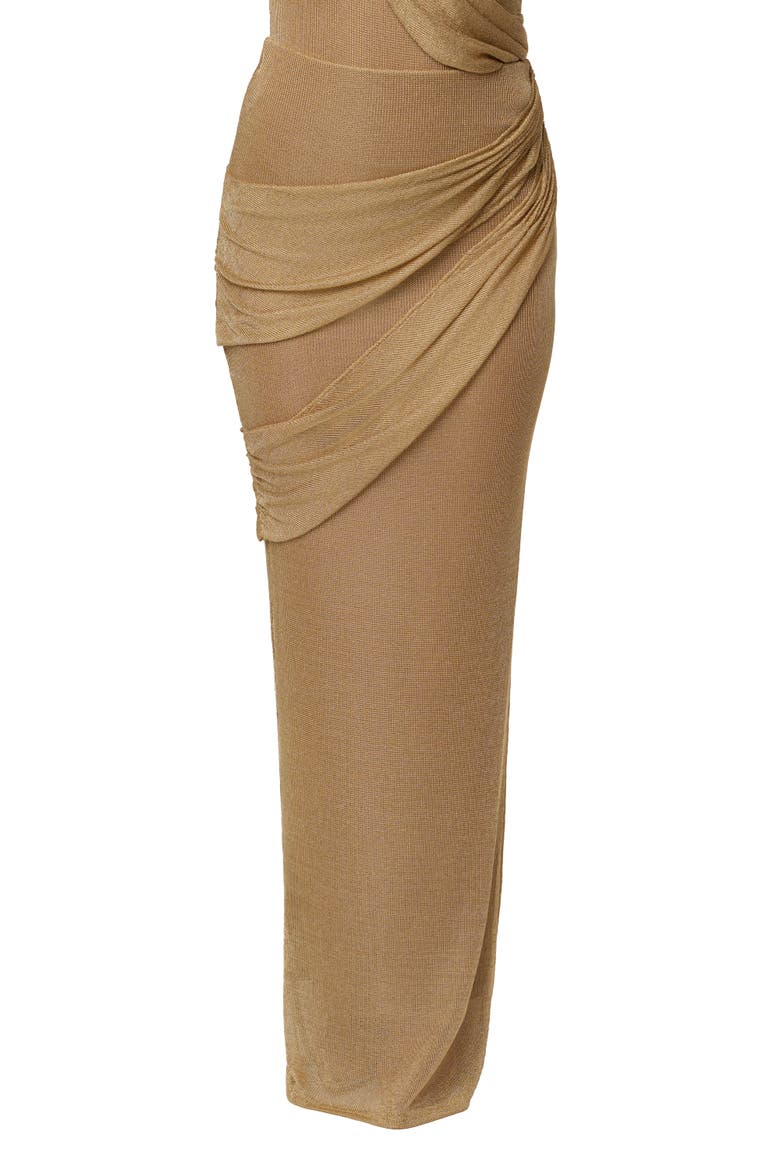 Opulent Metallic Maxi Skirt, Main, color, Gold