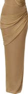 JLUXLABEL Opulent Metallic Maxi Skirt