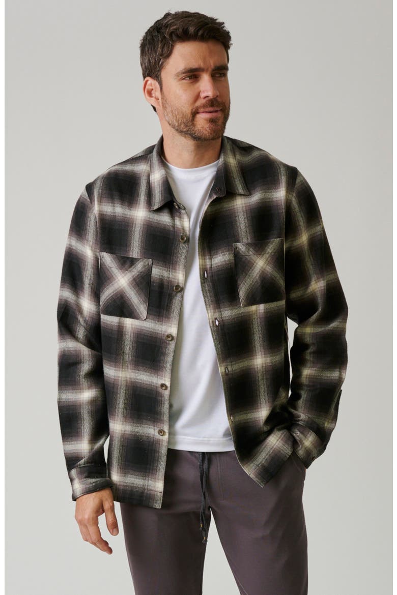 Coyote Flannel Button UP, Alternate, color, Wolf