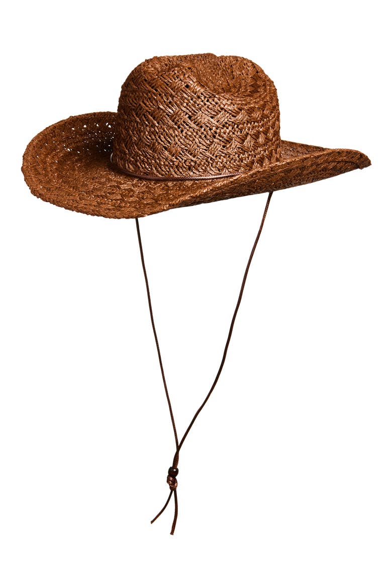 Phoenix Straw Cowboy Hat, Main, color, CAROB