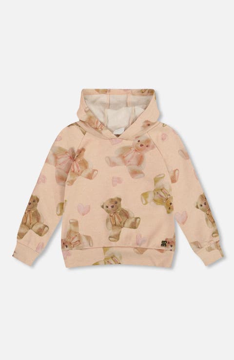 Glittering French Terry Hoodie Teddy Bear (Little Kid & Big Kid)