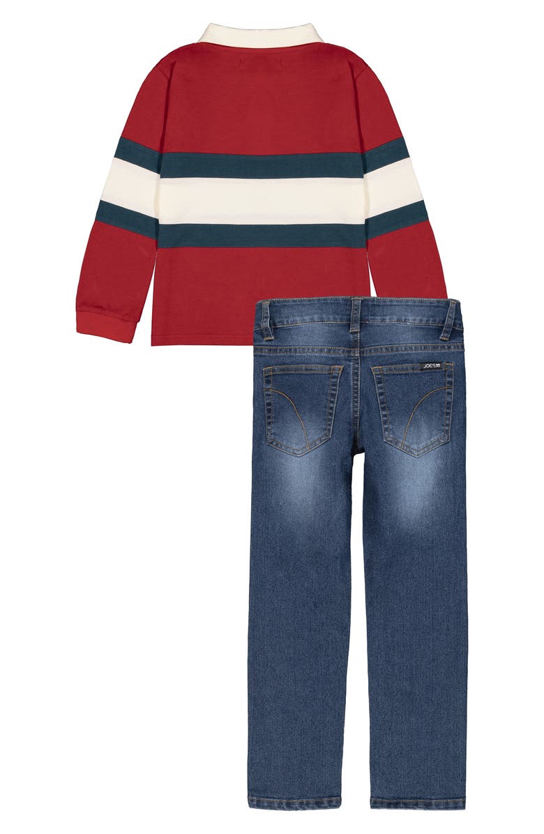 Joe's Jeans Rugby T-Shirt & Straight Leg Jeans, Alternate, color, Red