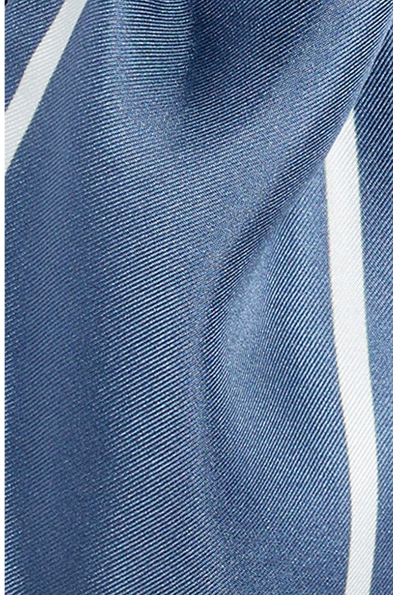 Stripe Silk Scarf, Alternate, color, AZUL